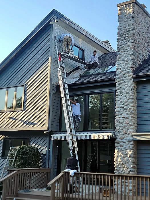 painting soffit and fascia